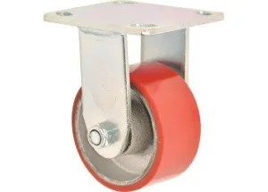100MM FIXED CASTOR POLYURETHANE WLL 200KG