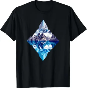 Abstract geometric mountain landscape in low poly style T-Shirt