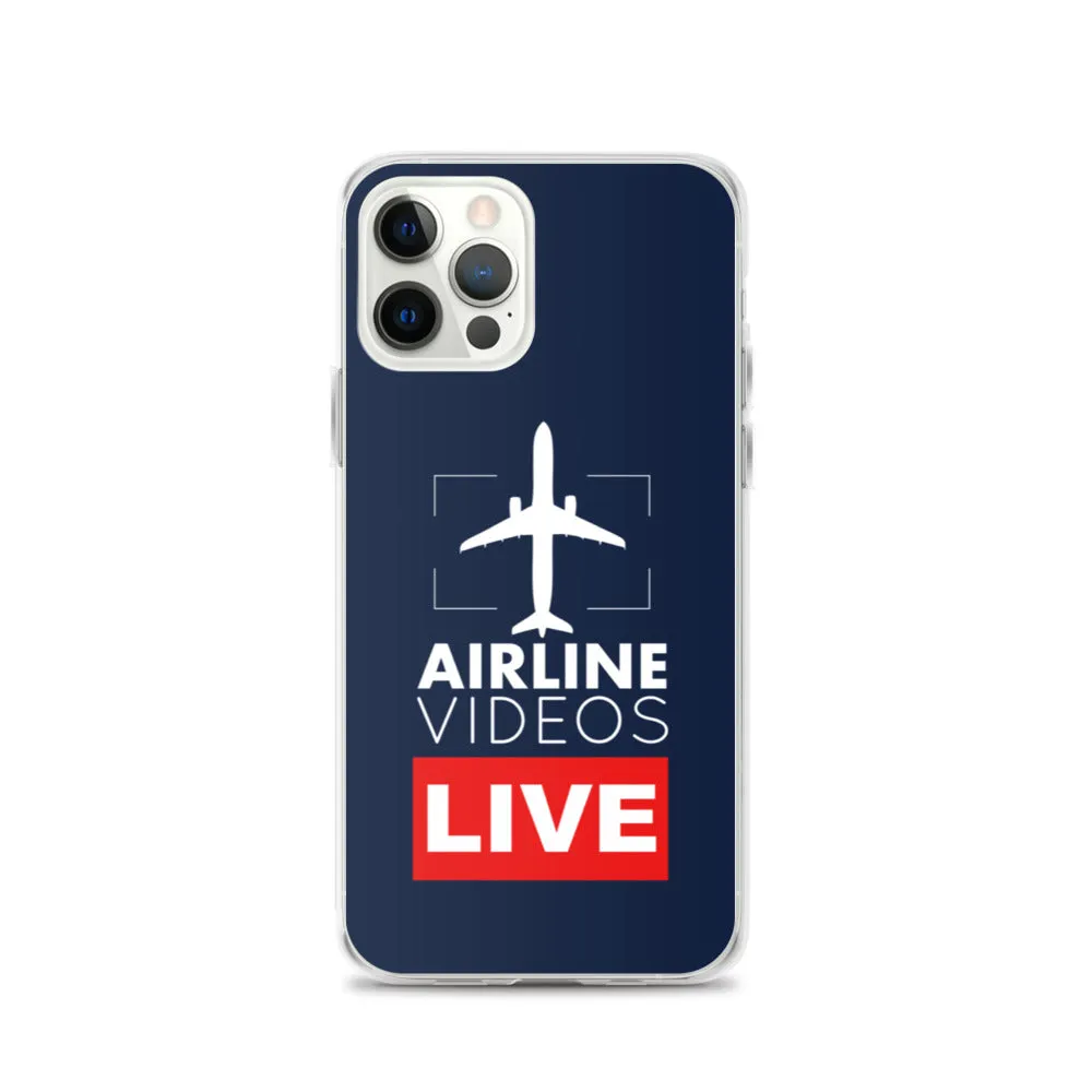 AIRLINE VIDEOS LIVE (NAVY) iPhone Case