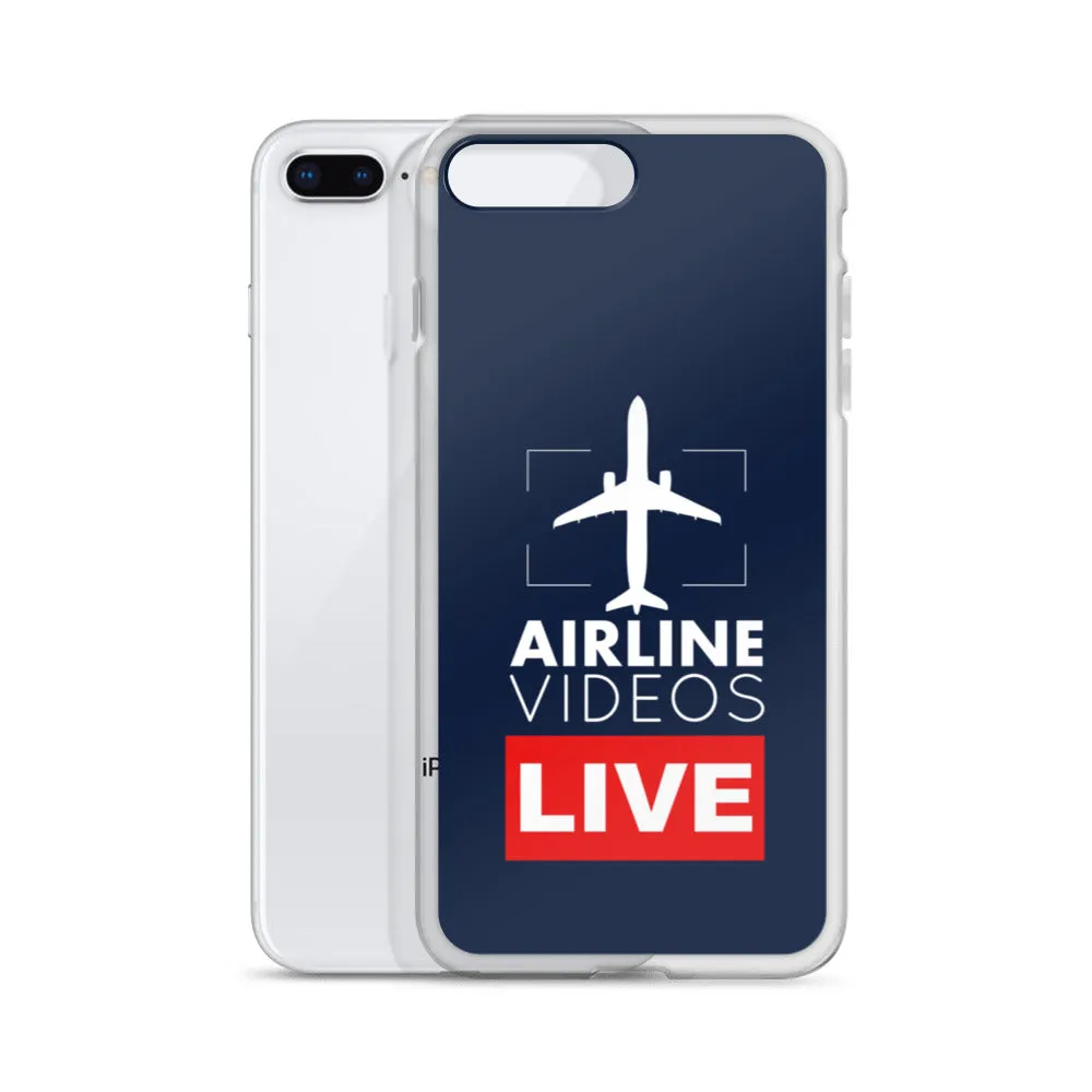 AIRLINE VIDEOS LIVE (NAVY) iPhone Case