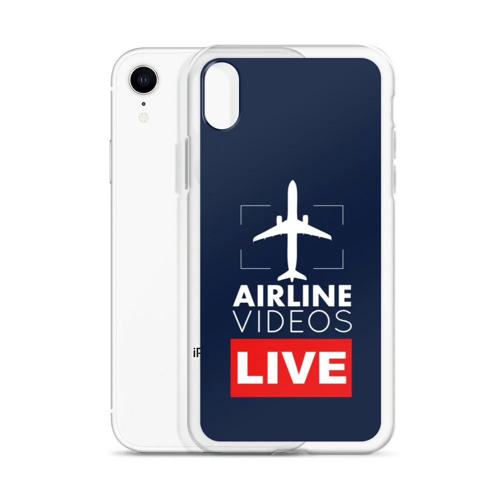 AIRLINE VIDEOS LIVE (NAVY) iPhone Case