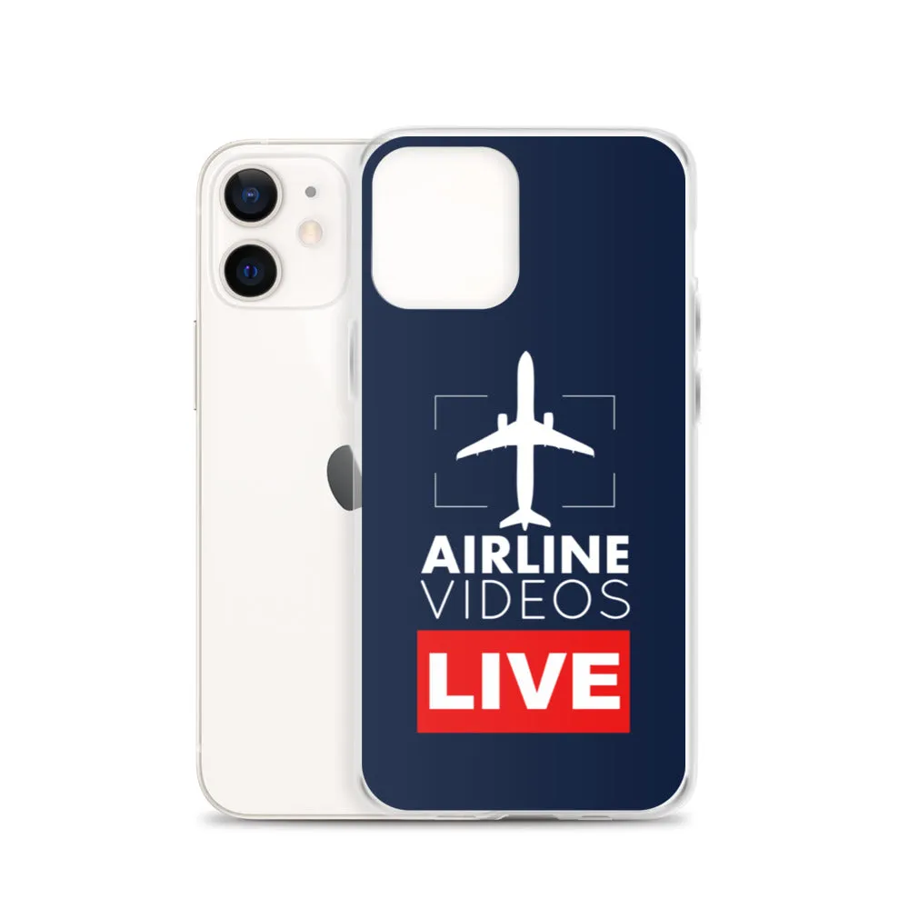 AIRLINE VIDEOS LIVE (NAVY) iPhone Case