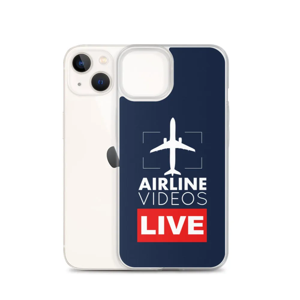 AIRLINE VIDEOS LIVE (NAVY) iPhone Case