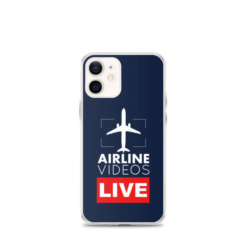 AIRLINE VIDEOS LIVE (NAVY) iPhone Case