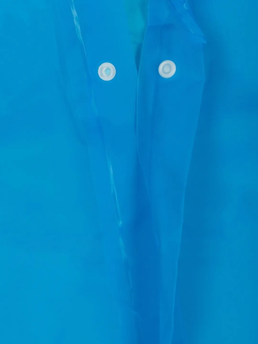 Classic Solid Blue Waterproof Raincoat for Boys with Hood
