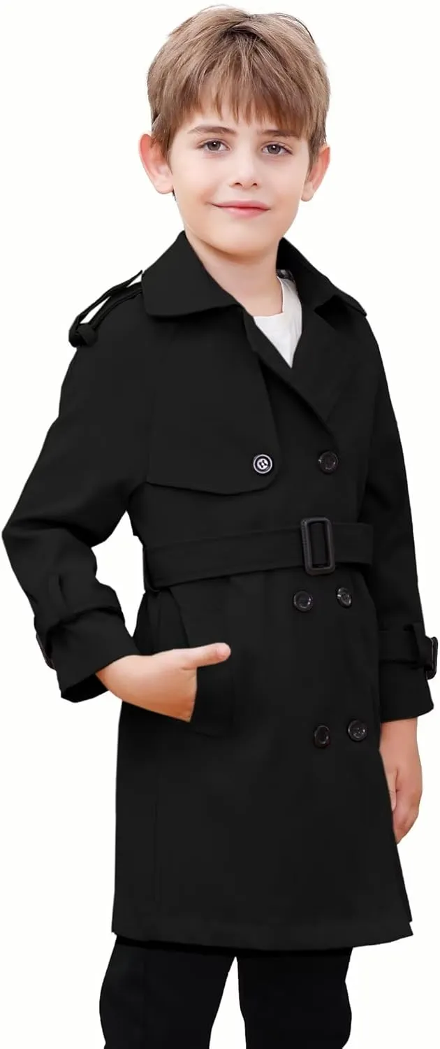 Cromoncent Kids Rain Jacket, Raincoats Lightweight Waterproof Trench Coat for Boys Girls