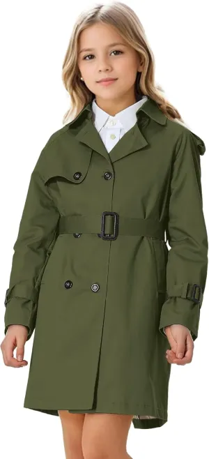 Cromoncent Kids Rain Jacket, Raincoats Lightweight Waterproof Trench Coat for Boys Girls