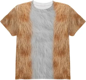 Halloween Orange Cat Costume All Over Youth T Shirt
