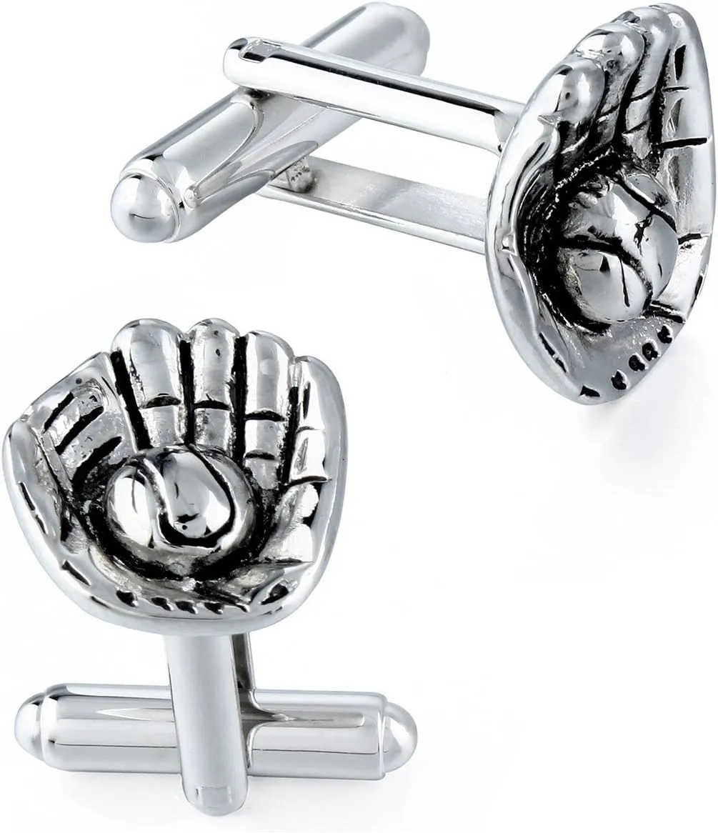HAWSON Metal Cufflinks and Tie Clip Set for Men Novelty Cuff Links and Tie Bar Gifts for Wedding Level,Football, Musical Symbols Designs