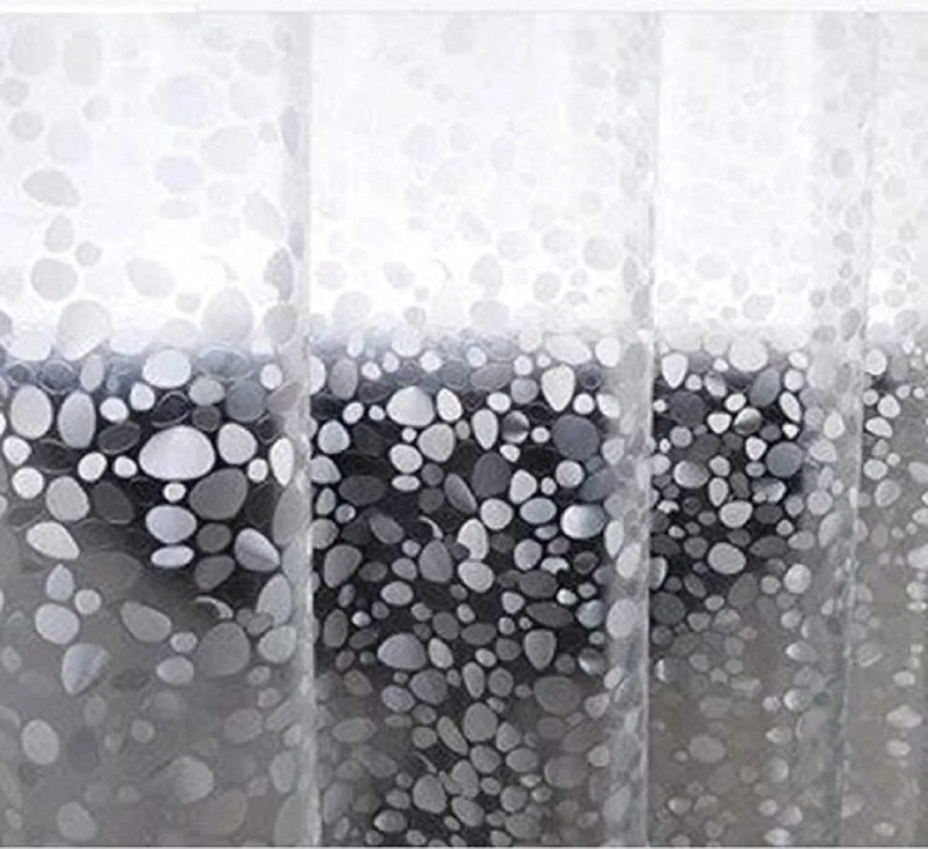 Heart Home CTHH06441 Coin Design PVC AC Shower Curtain 8 Feet (Transparent, Standard) 2 Pieces