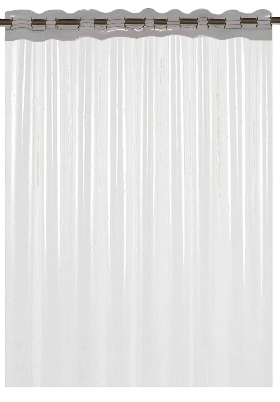 Kuber Industries 30 MM PVC Transparent Curtain|Water Proof AC Curtain|Eyelet Rings & Quick Water Release|Curtain 7 Feet|