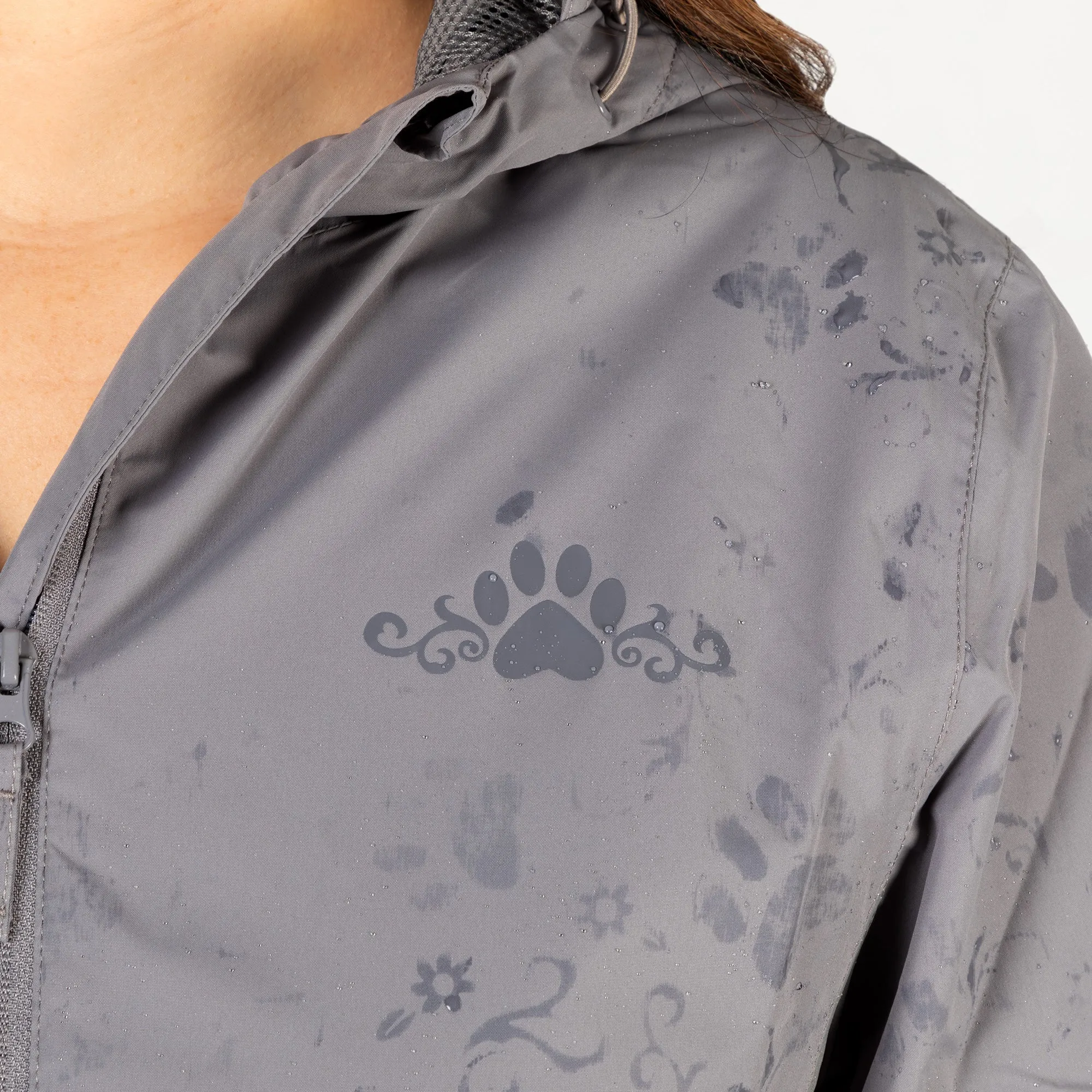 Magical Print Paw Print Rain Jacket