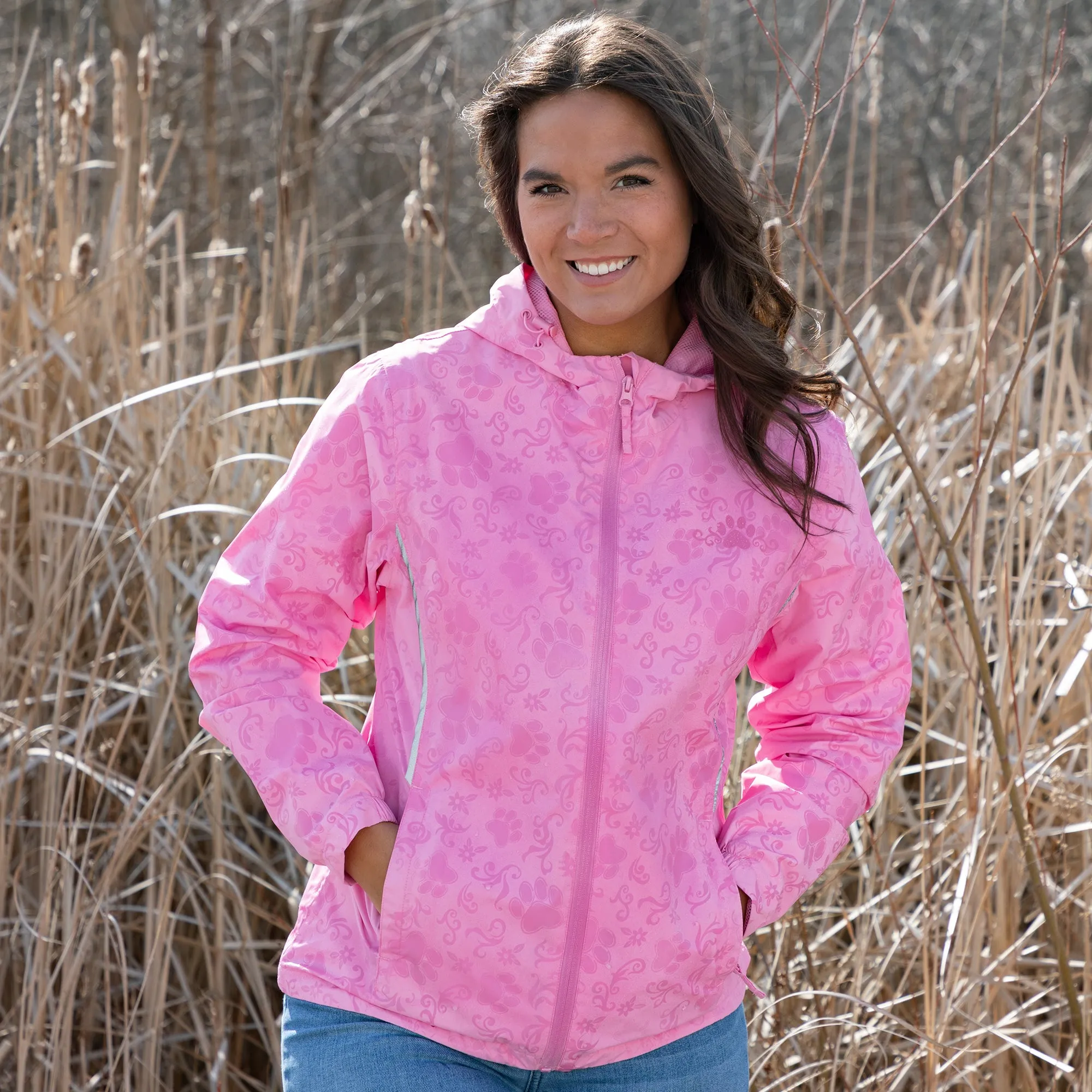 Magical Print Paw Print Rain Jacket