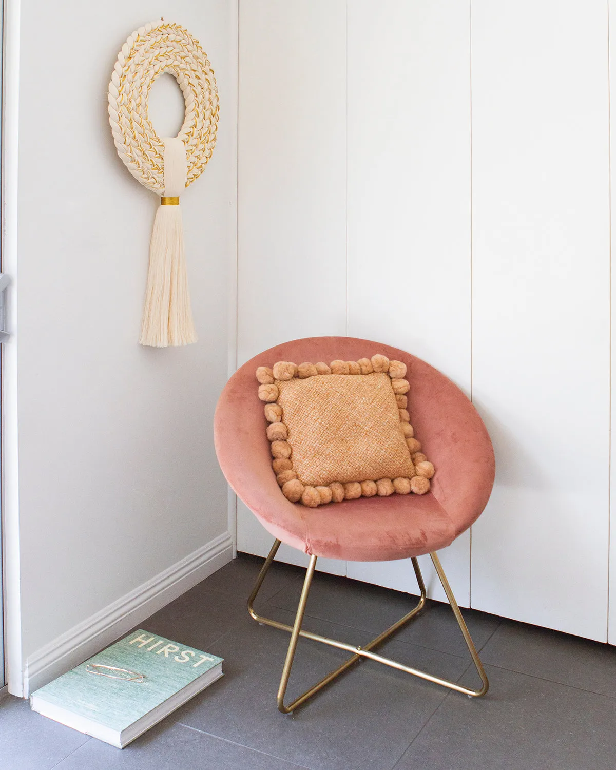 Monte Square Wool Cushion with Pompoms