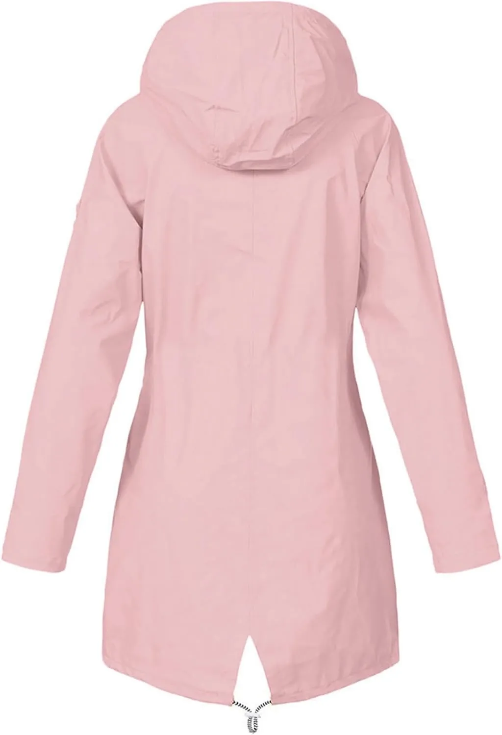 Rain Jacket for Women Lightweight Long Hooded Raincoat Waterproof Outdoor Travel Hiking Windbreaker Trench Coats