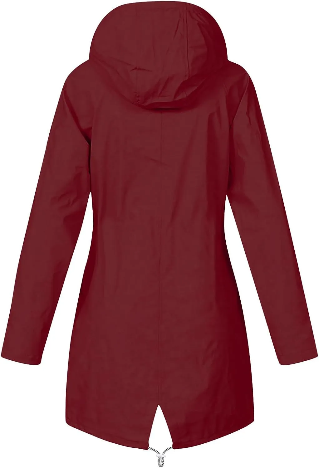 Rain Jacket for Women Lightweight Long Hooded Raincoat Waterproof Outdoor Travel Hiking Windbreaker Trench Coats