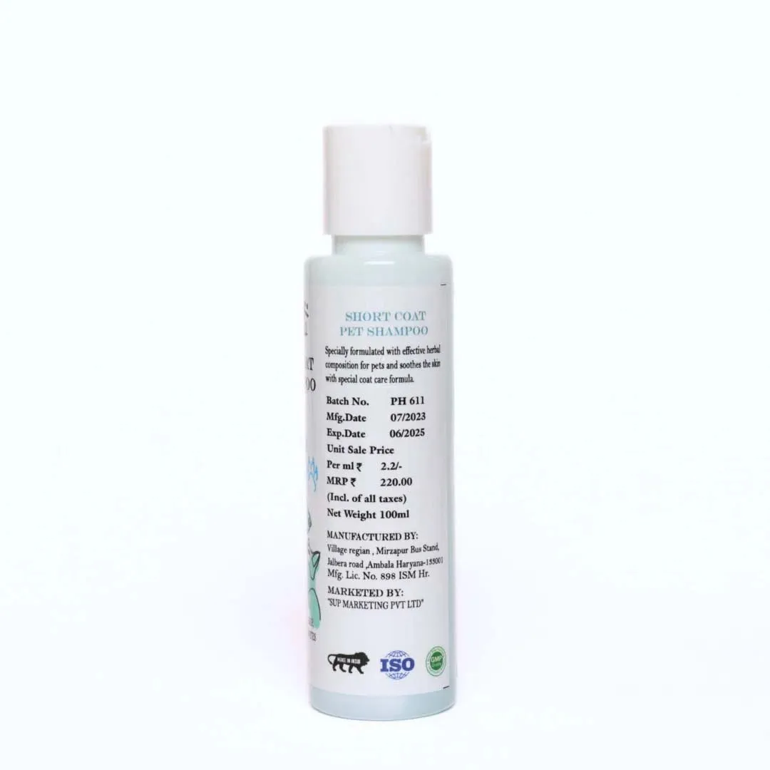 Short Coat Pet Shampoo - 100 ml