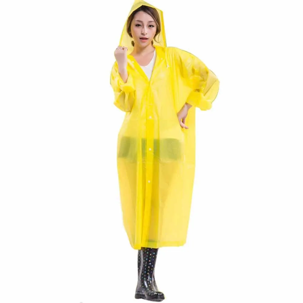 Sidiou Group Reusable Portable Raincoats for Adults EVA Travel Camping Walking Rain Jackets