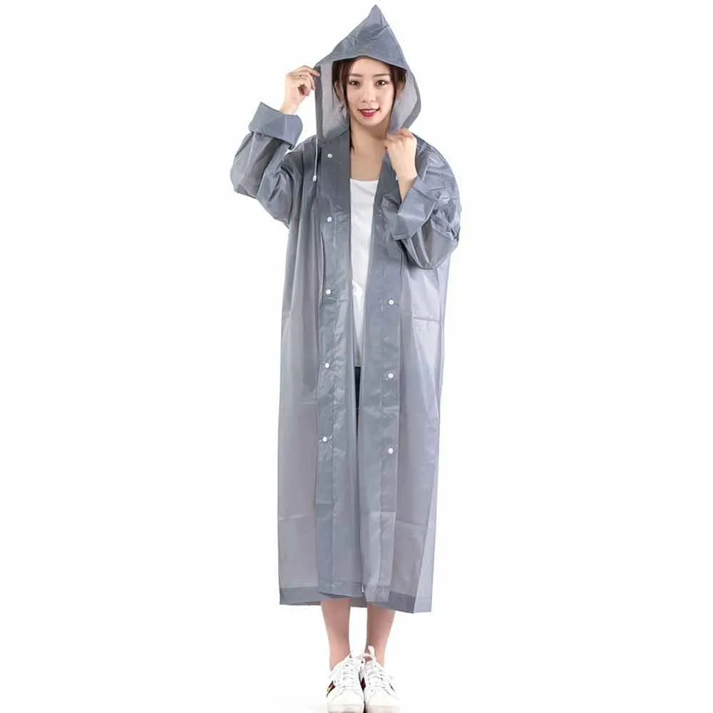 Sidiou Group Reusable Portable Raincoats for Adults EVA Travel Camping Walking Rain Jackets