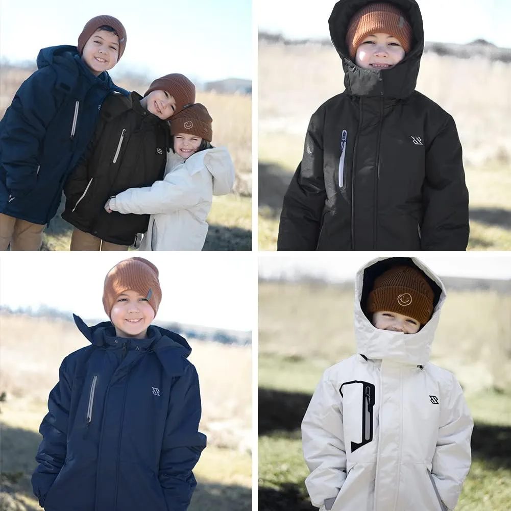 Simplee kids Boy Winter Coat Waterproof Ski Jacket Fleece Hooded Snow Warm Padded Raincoats