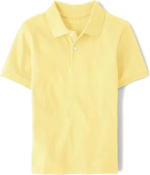 The Children's Place boys Uniform Pique Polo Shirt, New Yellow, X-Large US