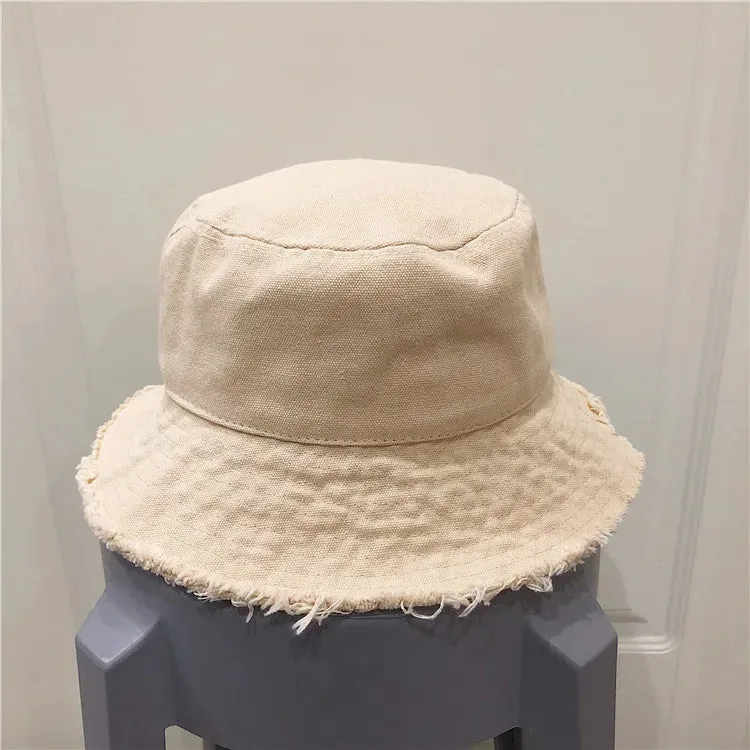Washed Cotton Blank Plain Print Embroidery Fisherman Hats