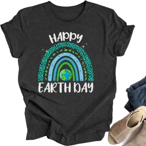 Women Earth Day Shirt Save The Planet Tshirt Protect Nature Environmental and Recycling Graphic Tee Tops