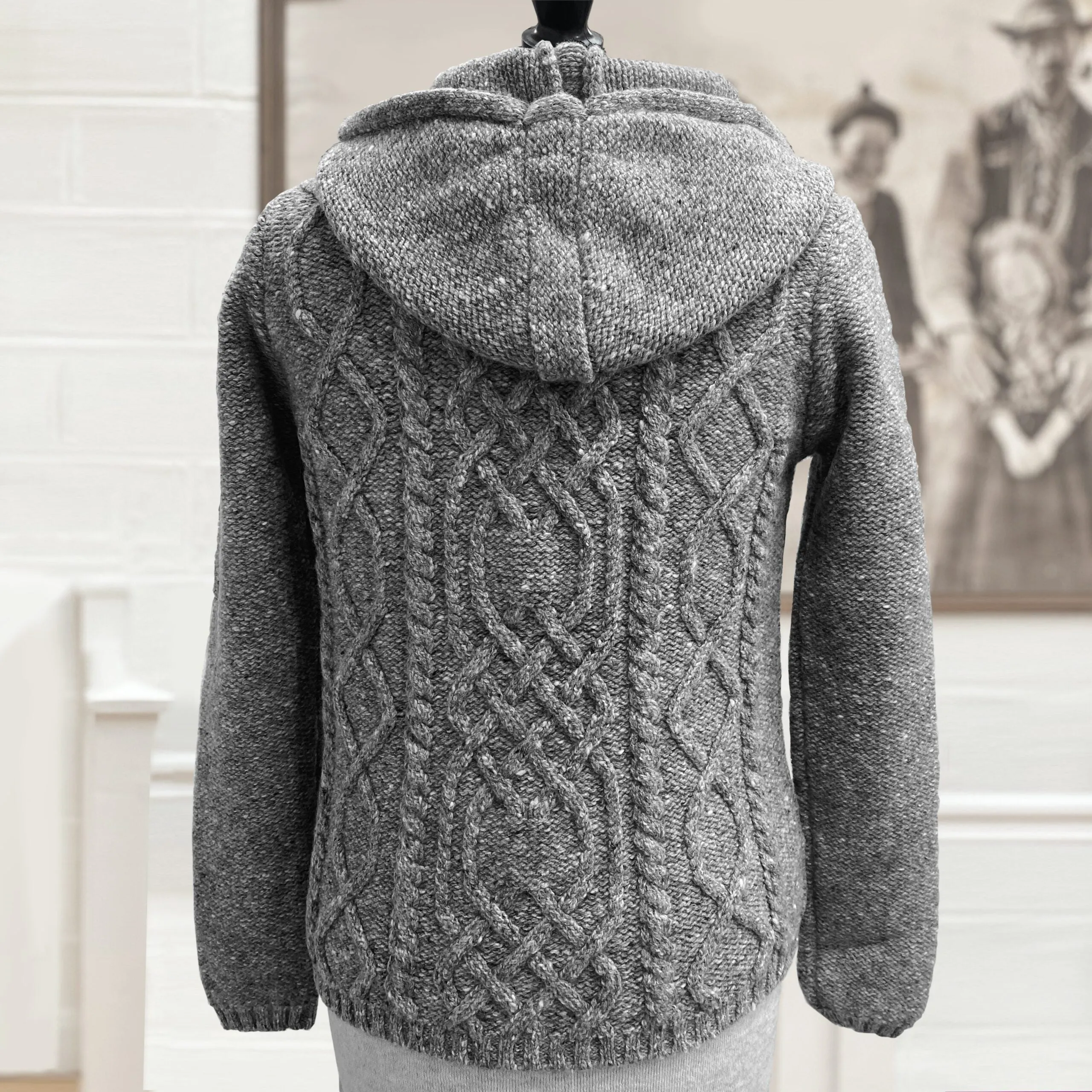 Women's Cashmere Aran Hoodie