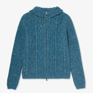 Women's Cashmere Aran Hoodie