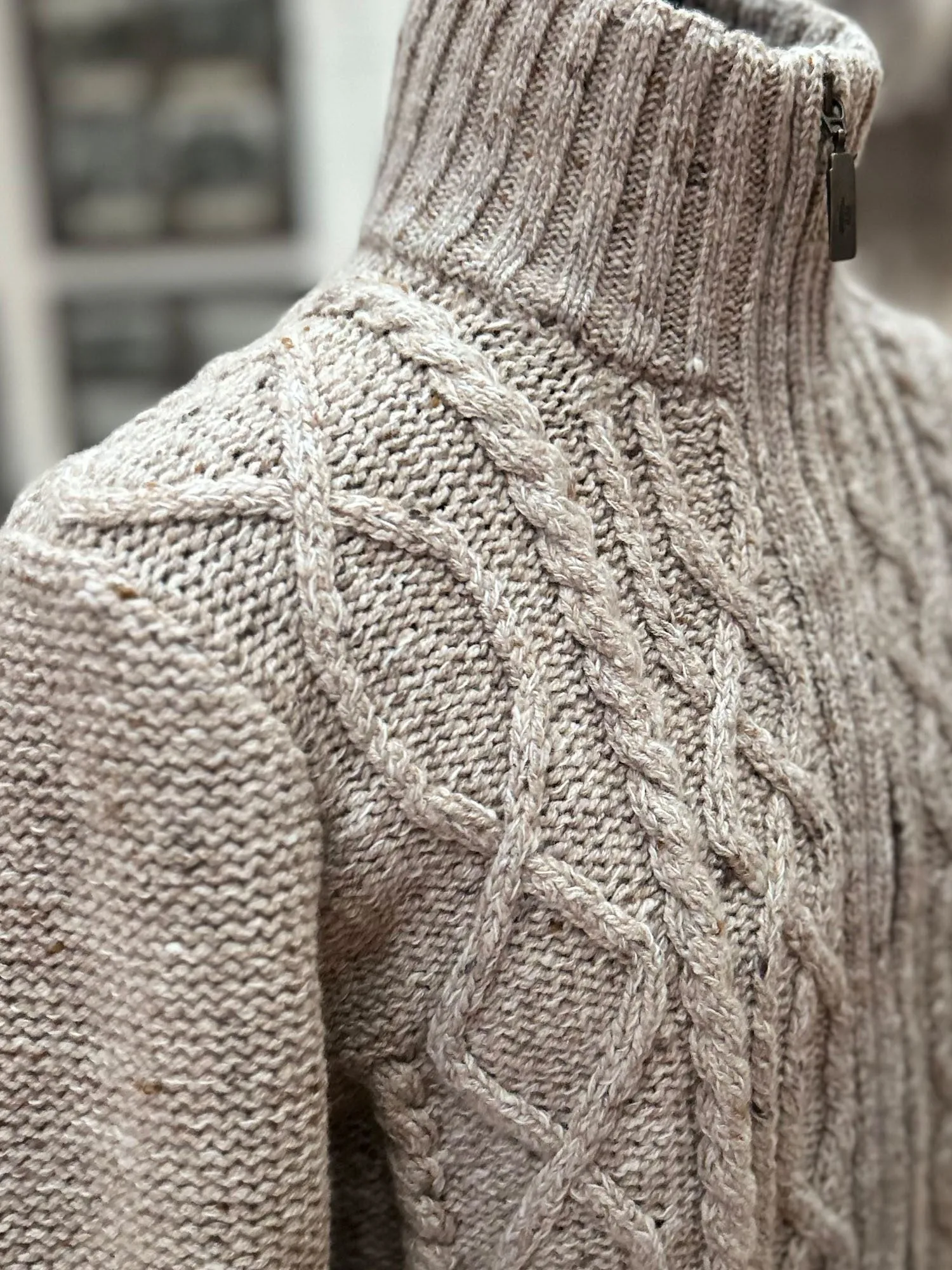 Women's Cashmere Aran Zipper