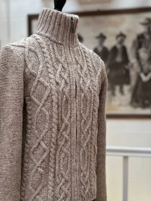 Women's Cashmere Aran Zipper